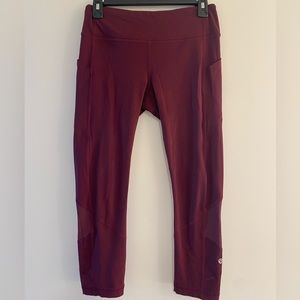 Maroon Lulu Lemon leggings